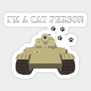 Im A Cat Person Pz-V Panther Sticker